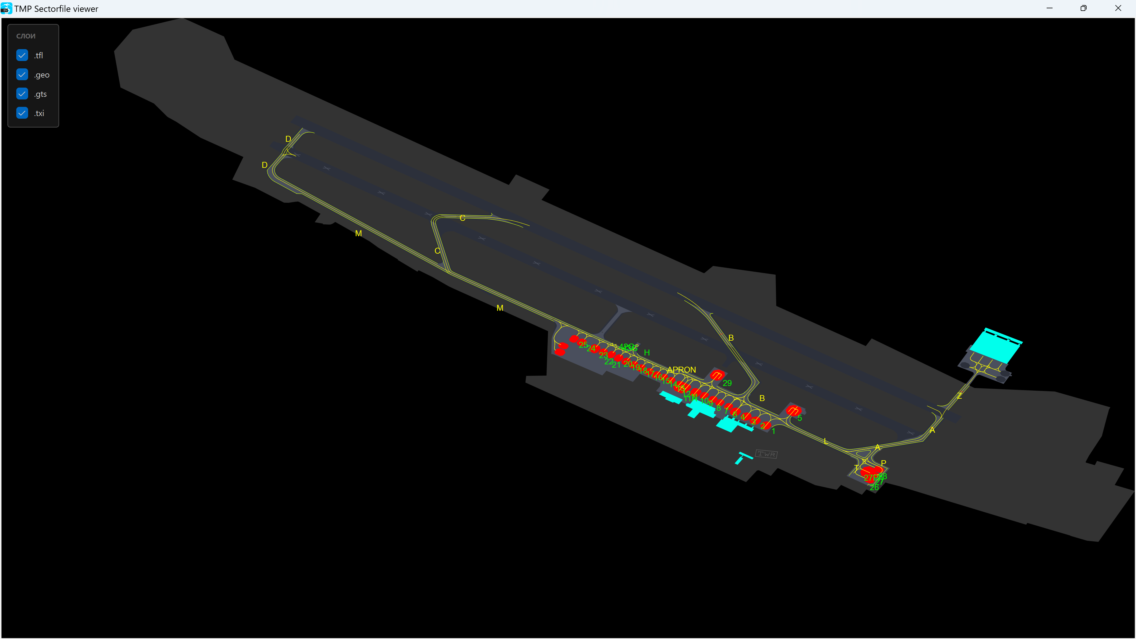 TMP Sectorfile viewer screenshot